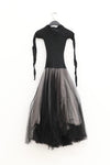 marc le bihan stretch dress 21909 BLACK/PEARL GREY black/pearl grey